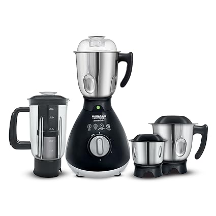 Maharaja Whiteline Powerclick + MX- 170 750-Watt Mixer Grinder with 4 Jars (Black)