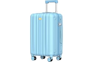 MGOB Carry On Luggage 22x14x9 Airline Approved, Hard Suitcases with Spinner Wheels, Polycarbonate Lightweight Luggage, Durable & Stylish, Built-in TSA Lock, Blue