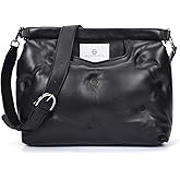 Premium Italian Leather Tote Bag for Women – 100% Genuine Leather Handbag. Crossbody Bag with Detachable Strap