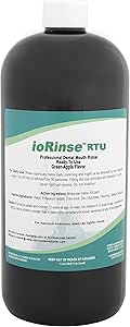 Iotech ioRinse Mouthwash - Get The Best Natural Clean with Molecular Iodine Rinse - Alcohol Free, Fluoride Free - Superior Dental Cleaner for Teeth, Gums and Bad Breath - Green Apple (1 Liter Bottle)