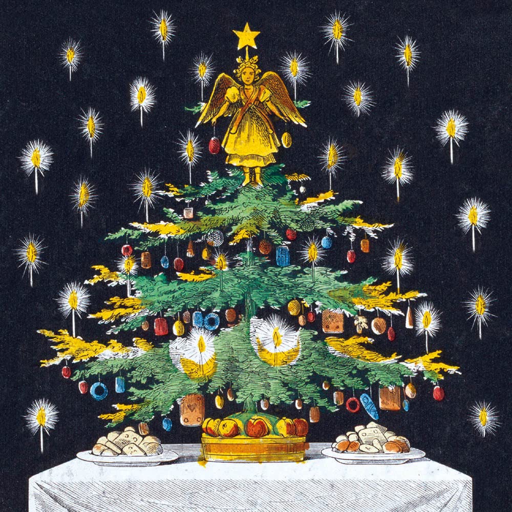 Museums & Galleries Charity Christmas Cards Pack of 8 - Charity Christmas Cards with Glowing Tree and Angel Design - Eco-Friendly Xmas Cards Multipack with Envelopes