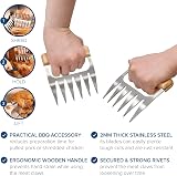 joeji's Kitchen Set of 2 Meat Shredder Bear Claws with Wooden Handles view 3