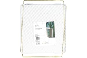 UBRAND 12" Mesh Locker Shelf - White & Gold - U-Brands