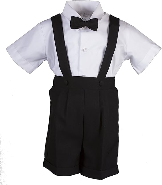 baby boy black pants with suspenders