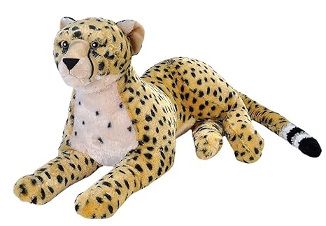 Wild Republic 19553 Jumbo Plüsch Gepard, großes Kuscheltier, Plüschtier, Cuddlekins, 76 cm
