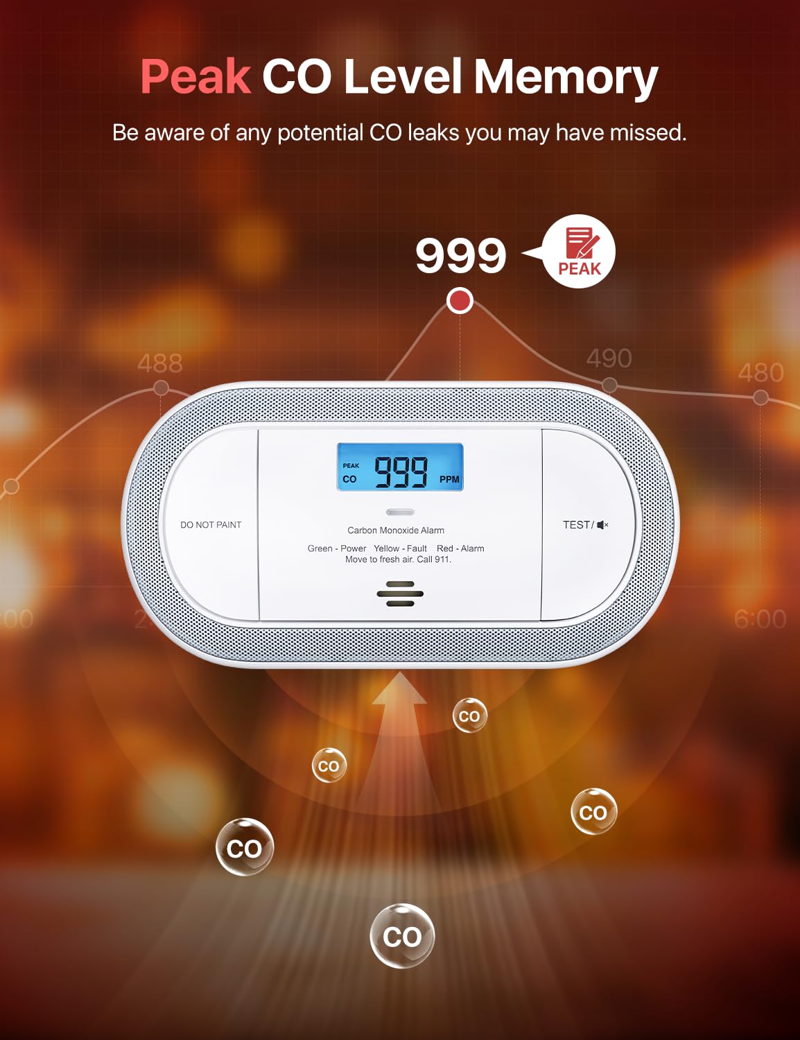 X-Sense Wi-Fi Plug-in Carbon Monoxide Detector with AAA Battery Backup, No-Cost App Notifications, XC0C-iA, 1-Pack