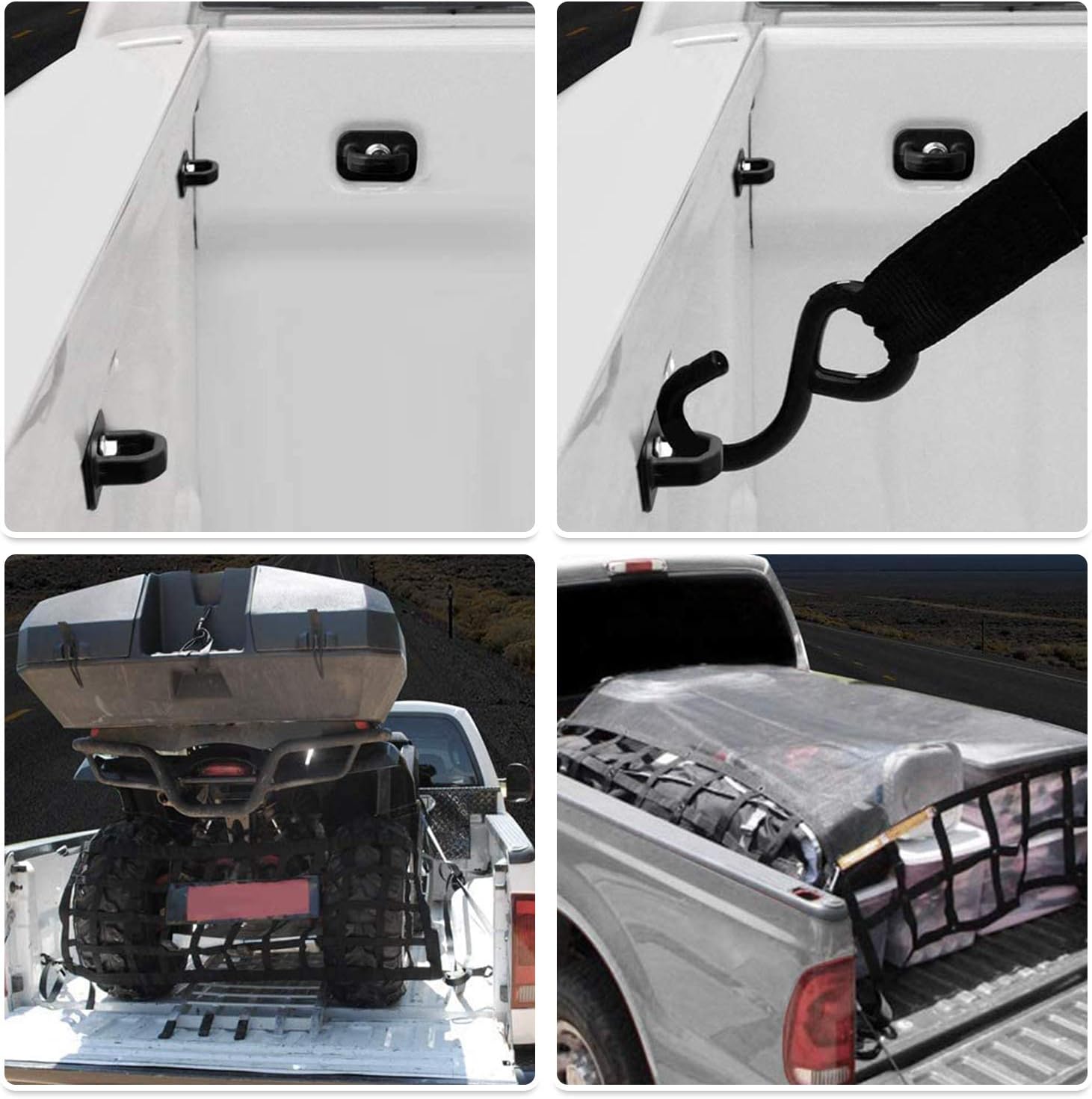 for Fit Anchor Downs Tie Bed Truck Anchor Pcs 6 LEDAUT 0720 Anchors