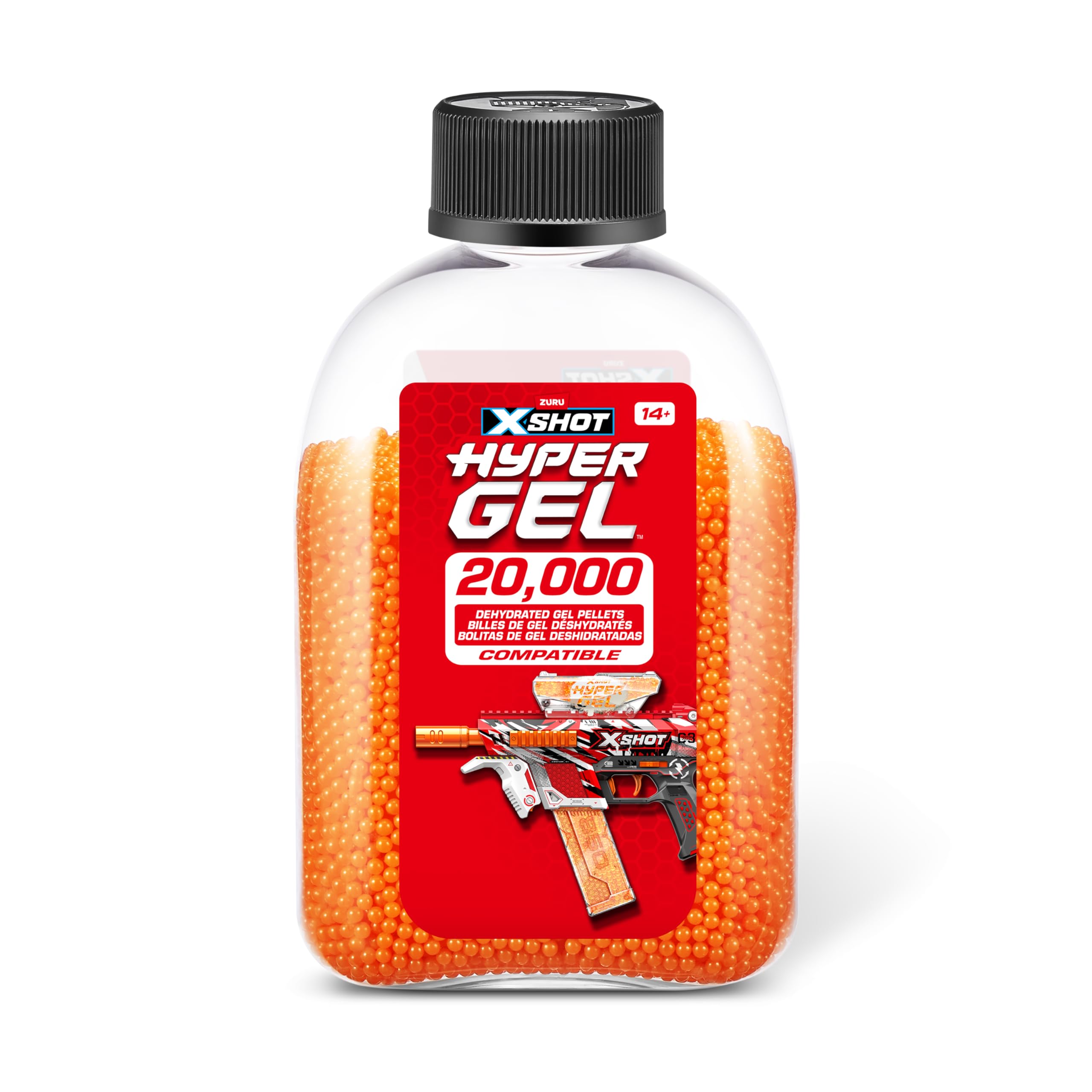 XShot Hyper Pellet Refill Pack by ZURU with 20,000 Hyper Pellets in Resealable Container for Storage