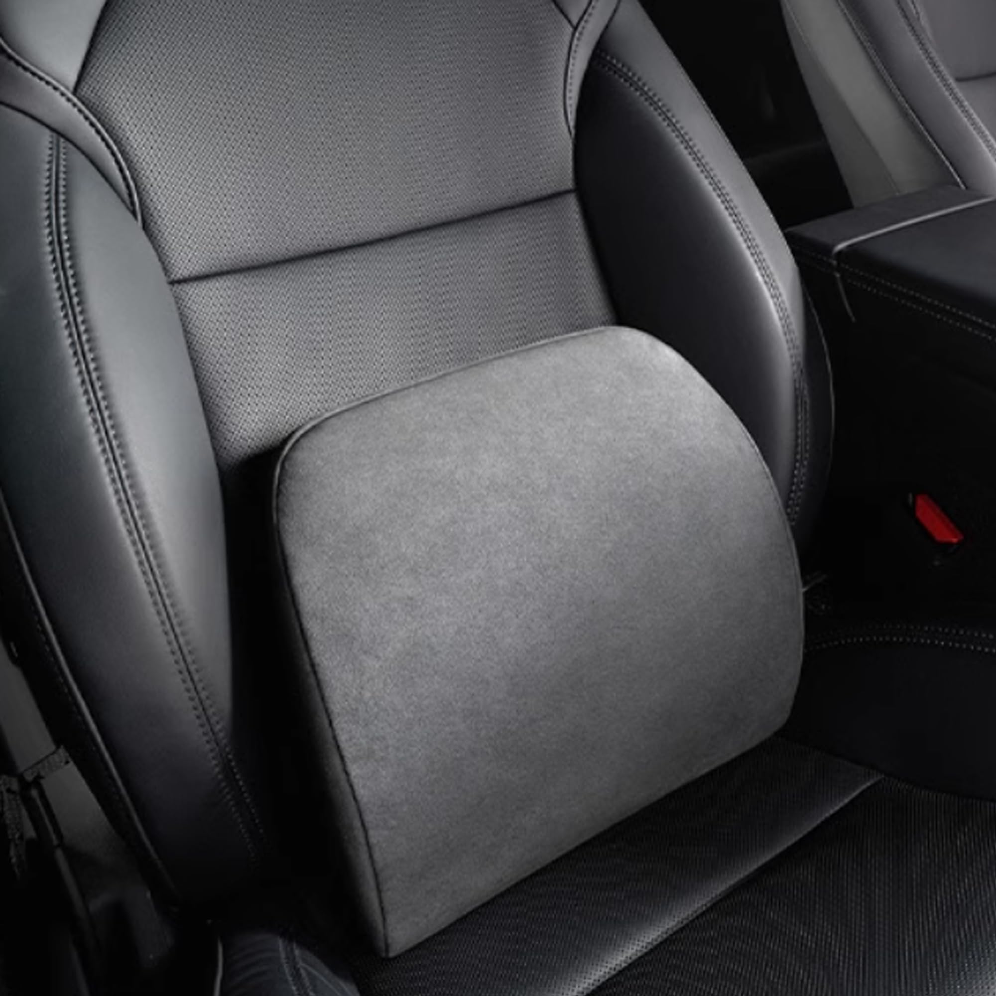Photo 1 of TOPABYTE Lumbar Support Pillow Ergonomic Memory Foam Lumbar Pillow for Lower Back Pain Relief - Back Cushion for Driving, Chair Support for Car, Office & Gaming Chairs (Black, 1PC)