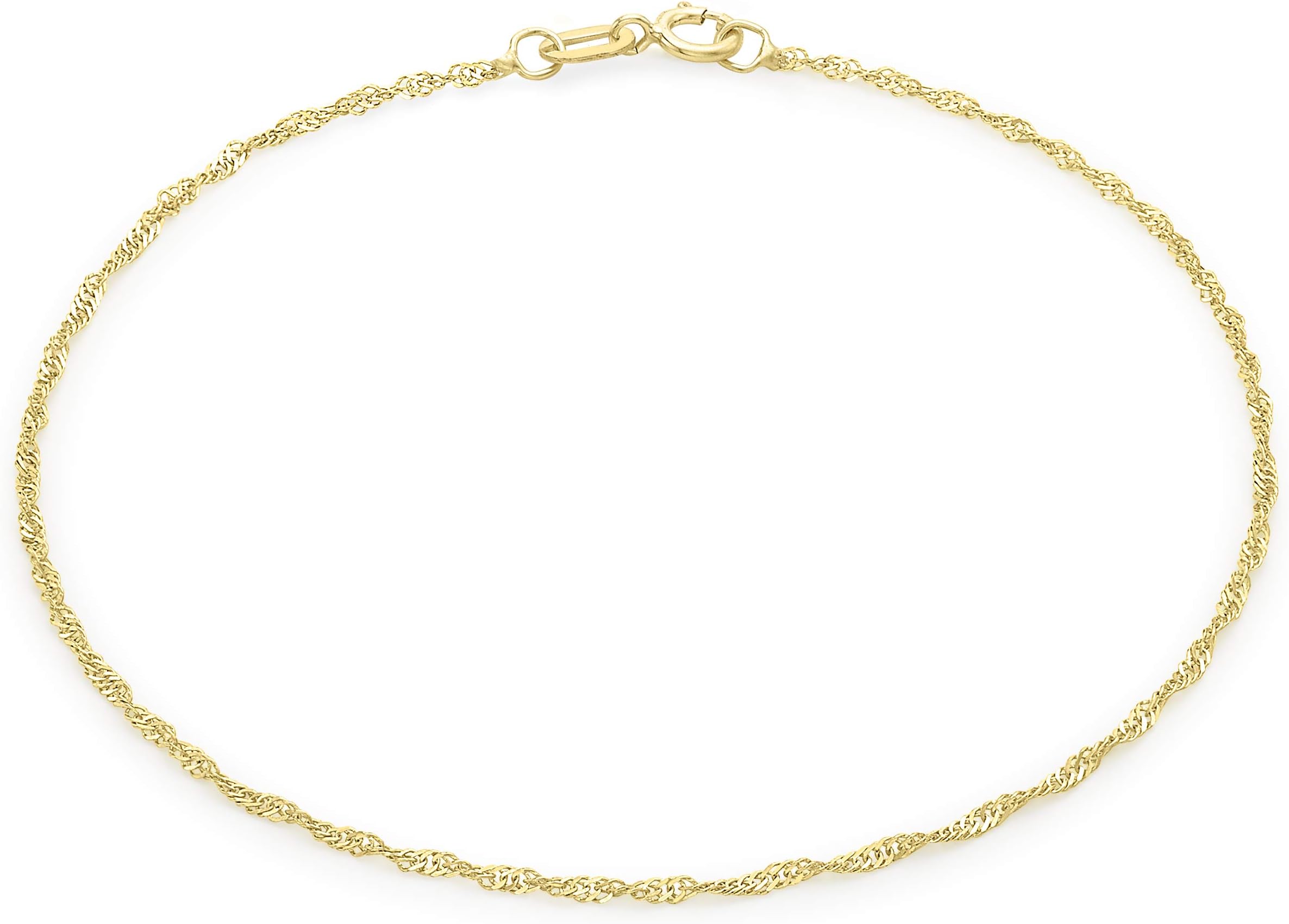 Carissima Gold Women's 9 ct Yellow Gold Diamond Cut Twist Curb Chain Bracelet