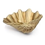 ALIWINER Medium Gold Scalloped Clam Shell Bowl Sea