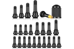Tallew 150 Pcs Tire Valve Stems Bulk Tubeless Rubber Snap in Valves Stems Black Replacement Tool for Car Tubeless 0.453 Inch Rim Holes Standard Vehicle Tires (Tr412,Tr413,Tr414,Tr418)