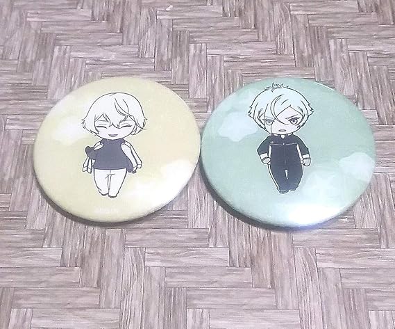 Amazon Co Jp 刀剣乱舞膝丸 髭切 ぽてだん 缶バッジ 内番 開封品 源氏兄弟 ホビー 通販