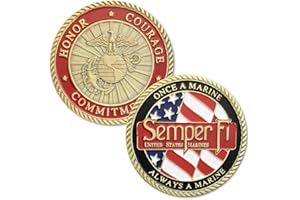 RUMKOU US Marine Corps Challenge Coin of Semper Fidelis Gifts