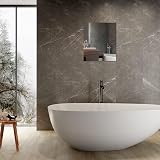TSKDKIT HD Wall Mirror 40x30cm Self Adhesive Frameless Bathroom Decor view 4