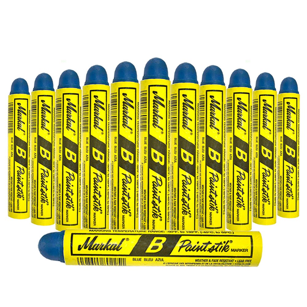 12 Pc Box Blue Markal B Paintstiks Crayon Marks Water Oil