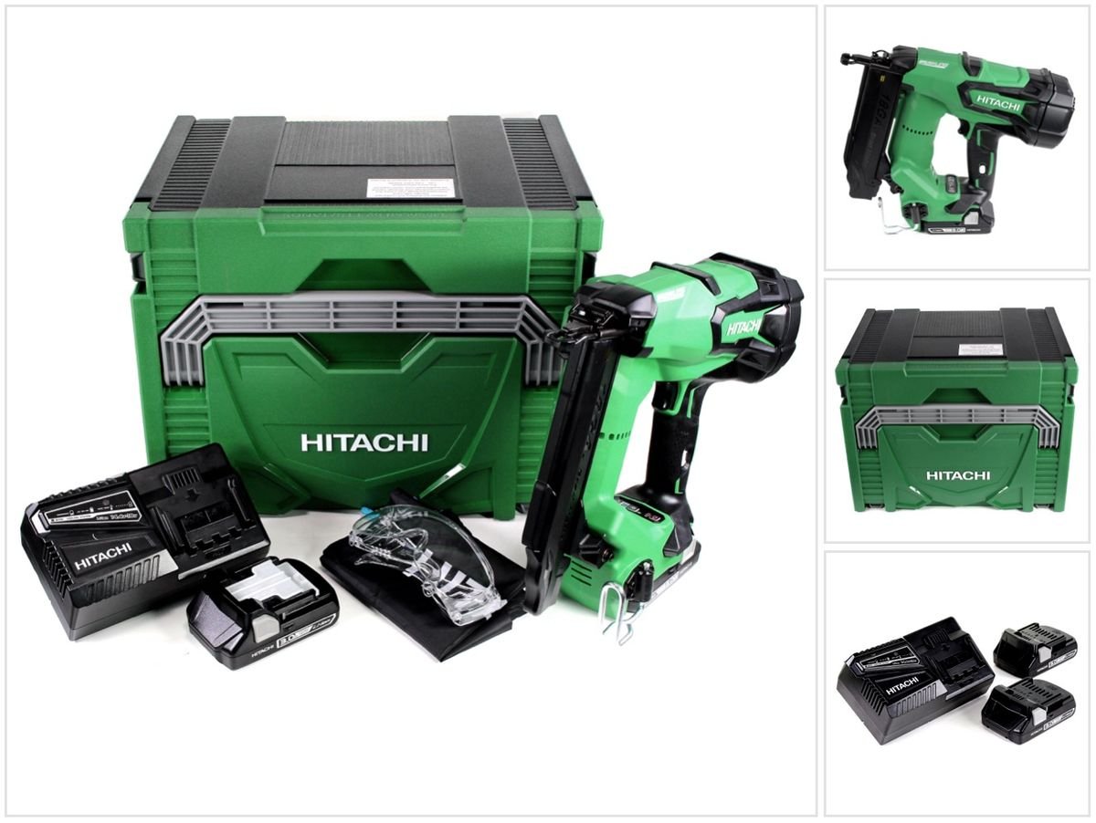Hitachi Cordless 18G Straight Brad Nailer 18 Volt 2 x 3.0Ah LiIon