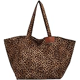 DOTITOY Leopard Print Tote Bags For Women Large-capacity Bag Single-shoulder Sag For Women Large Leopard Print Bag