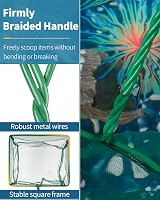Uniclife 15cm Net Fine Mesh Aquarium Fish Net with Plastic Handle Green view 4