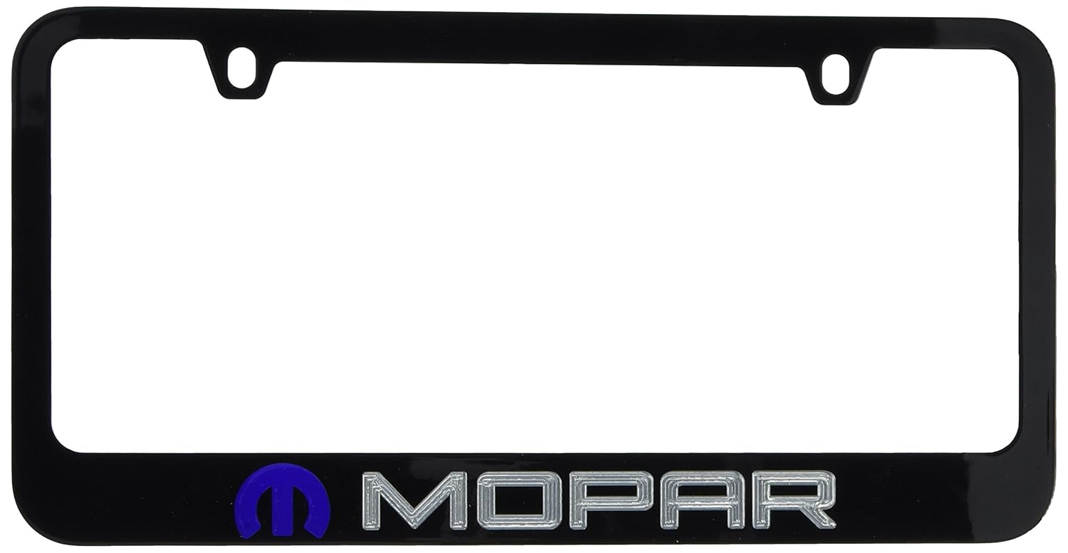 CarBeyondStore Mopar Logo Black Metal License Plate Frame