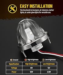 Partsam 2Pcs Glass Watermelon Lights [Patent