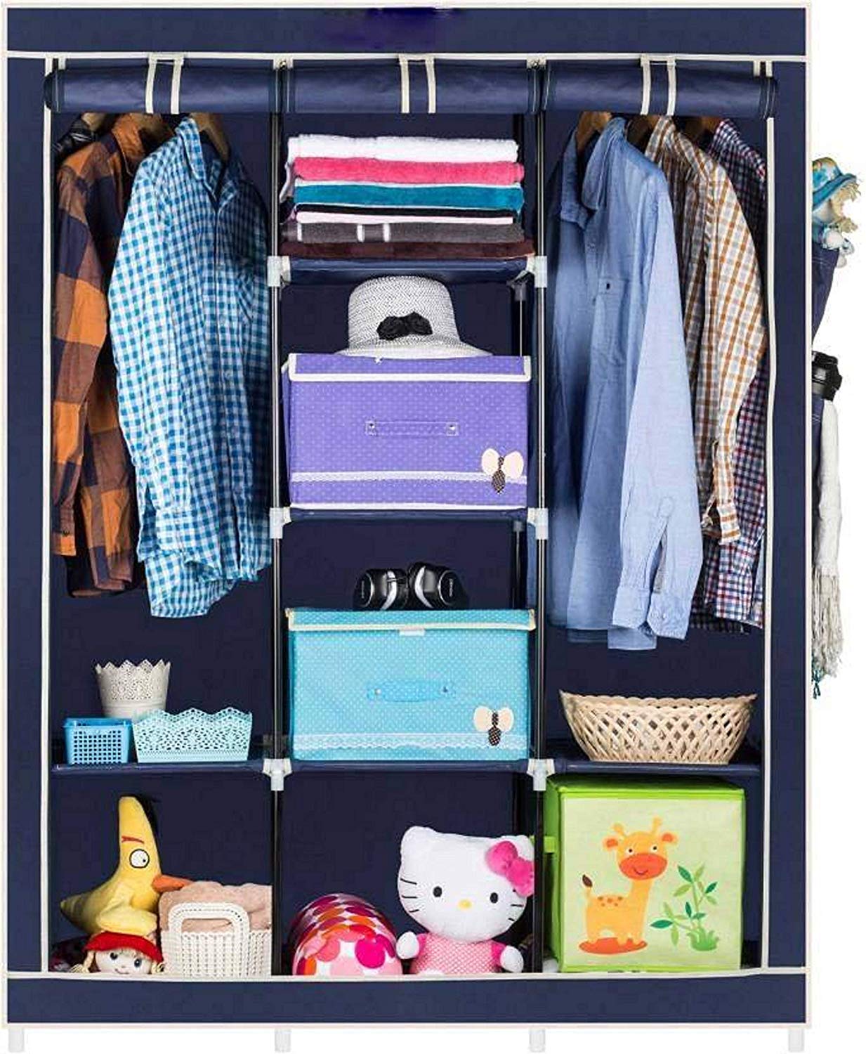 Anvera Portable Fabric Clothes Closet Home Wardrobe Storage