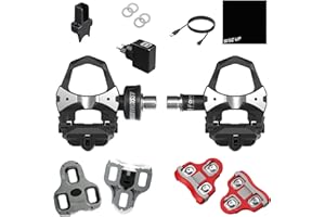 RISEUP Favero Assioma UNO, Single-sensing Side Pedal Based Cycling Power Meter with Extra Cleats, LOOK Keo Grip Road Cleats, Bluetooth & ANT+ Connectivity for Bike Computers, Cycling GPS Units, & Smartphones