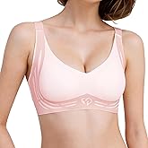 Bras for Women No Underwire, Push Up Bra Wireless Bras for Women Soft and Lightly, Full Coverage Seamless Bras for Everyday Sakura Pink