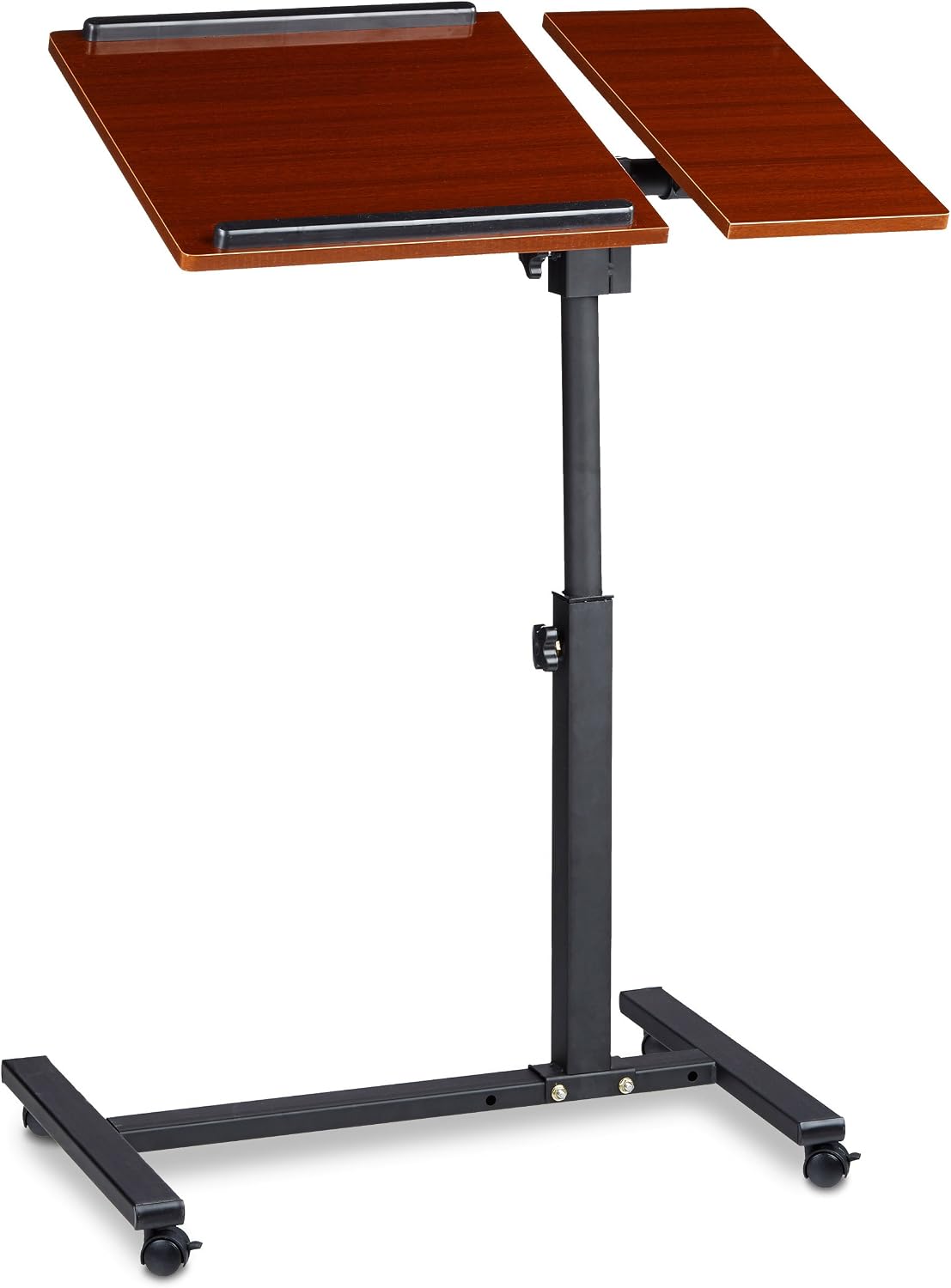 Relaxdays Laptop Table Height-Adjustable 95 x 60 x 40 cm Notebook Stand also for Lefties Sofa Table Side Table Laptop Desk with Wheels & Surface for Mouse with 2 Stop Bars - Image 4