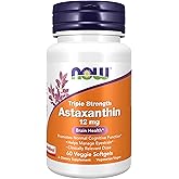 Now Supplements, Triple Strength Astaxanthin 12 mg, Triple Strength, Brain Health*, Helps Manage Eye Strain*, 60 Veggie Softgels