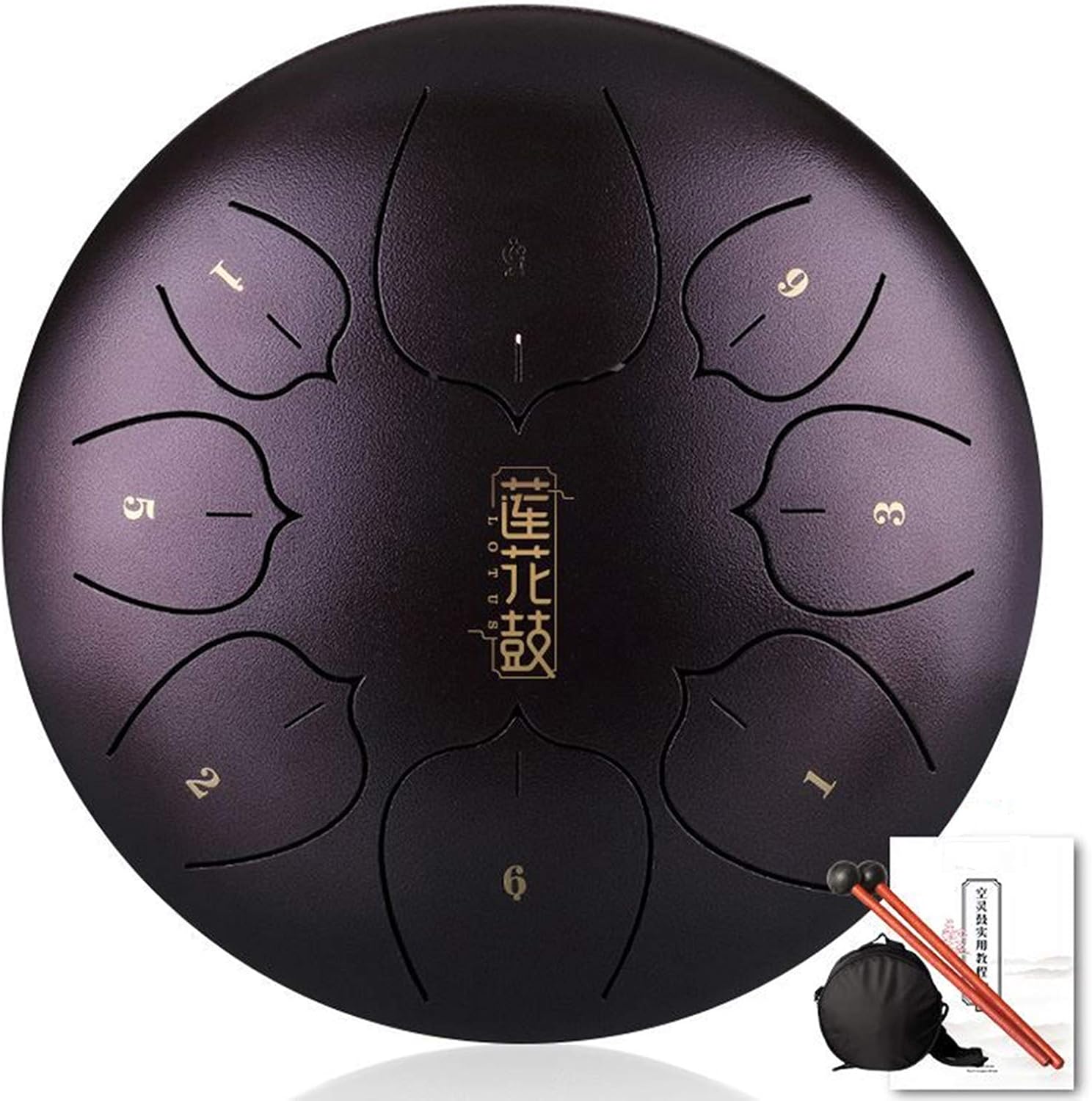 Steel Tongue Drum Hang Drum Healing Drum 12 Inch 8 Note C Keys Handpan