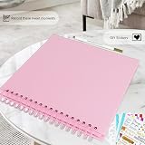 Miaikoe DIY Scrapbook Album 20.5x20.5 cm Kraft Pink 20 Sheets Spiral Binding view 7