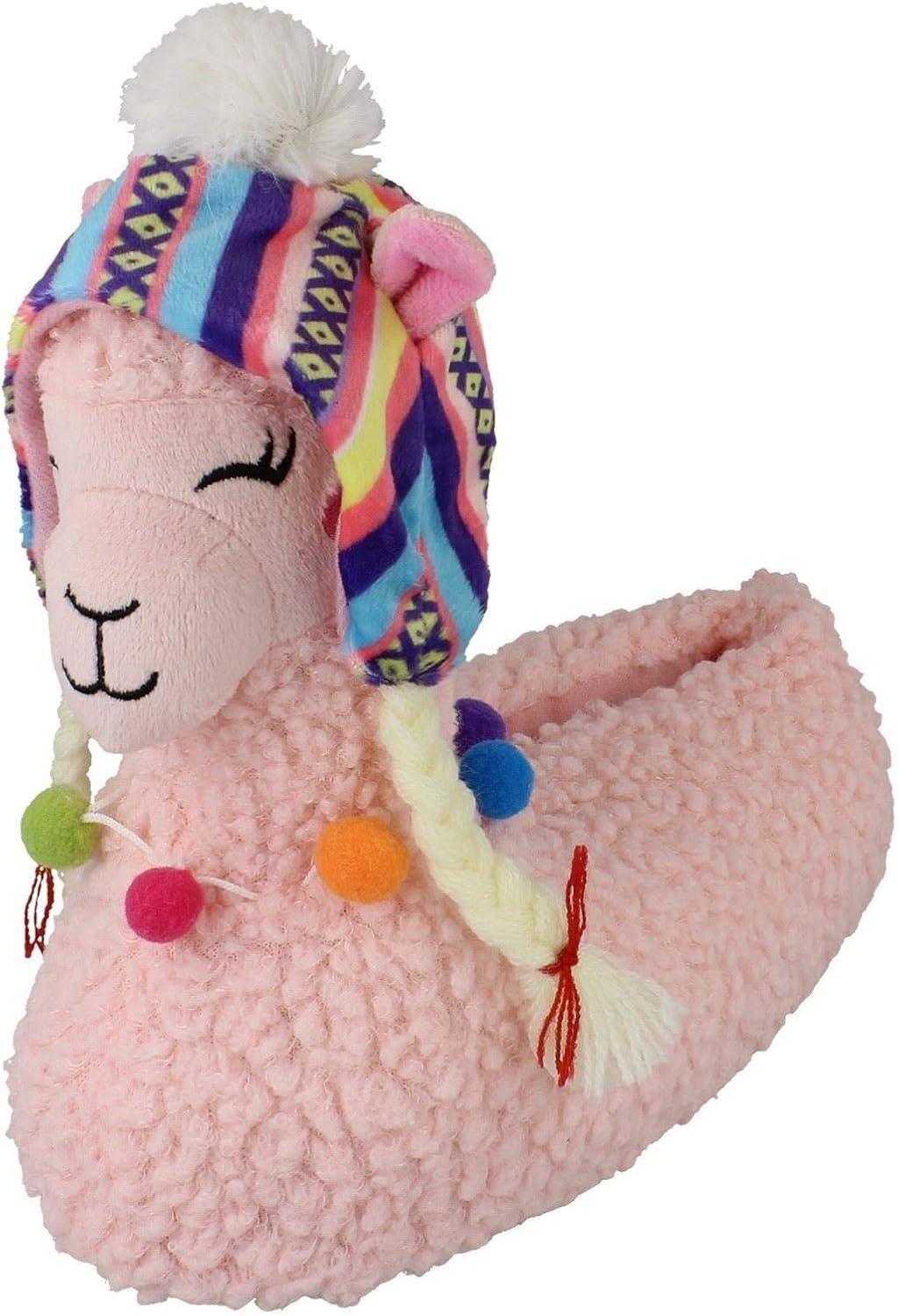 Spot On Ladies Llama Slippers X2105 Pink Textile UK Size Small (34