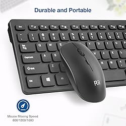 Wireless Keyboard and Mouse Combo - Rii Standard