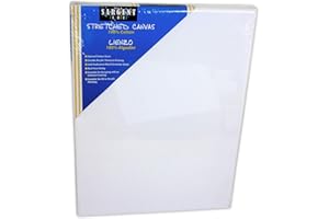 Sargent Art 90-2012 30x40-Inch 100% Cotton Stretched Canvas , White
