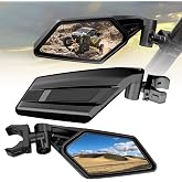 Esploratori UTV Side Mirrors Fits 1.5"-2" Roll Bar RZR SXS Rear View Mirror | Adjustable RZR Mirrors Side By Side Mirrors Fits Polaris RZR 1000, Can-Am Maverick, Kawasaki Mule, Yamaha YXZ &amp; SXS