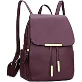 KKXIU Trendy Leather Backpack Purse for Women and Ladies Shoulder Travel Daypacks Bags (A-Wine)