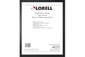 Lorell Solid Wood Poster Frame, 22" x 28" (49222) , Black