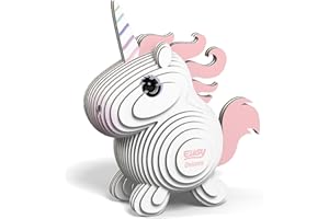 Eugy Unicorn 3D Puzzle, 28 Piece Eco-Friendly Educational Toy Puzzles for Boys, Girls & Kids Ages 6+