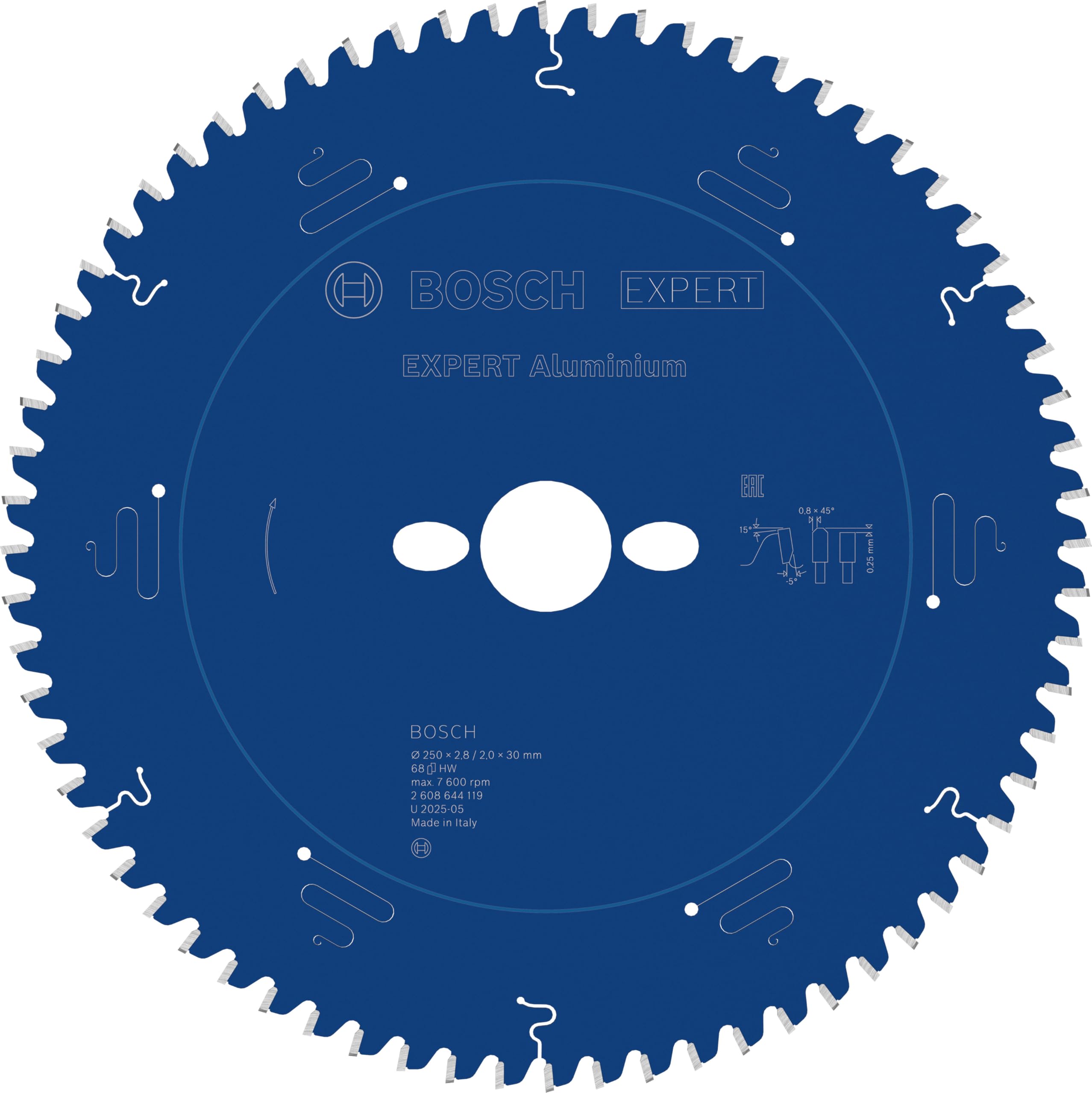 Bosch 1x EXPERT Aluminium Corded Circular Saw Blade for Table Saw (for Aluminium, Ø mm, Professional Accessory Table Corded Circular Saw)