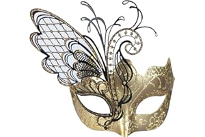 Ubauta Various Butterfly Rhinestone Metal Venetian Women Mask for Masquerade/Mardi Gras Party/Sexy Costume Ball/Wedding