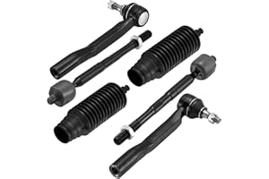 BDFHYK 6pcs Front Inner & Outer Tie Rod Ends Kit w/Tie Rod Boot Compatible with Toyota Sienna 2004-2010 Replacement for ES80626 ES80627 EV80893