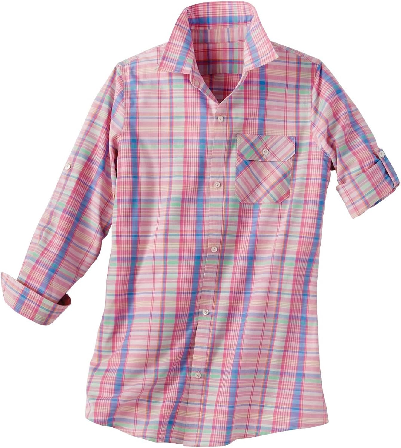 Carol Wright Gifts Versatile Plaid Shirt at Amazon Women’s Clothing store