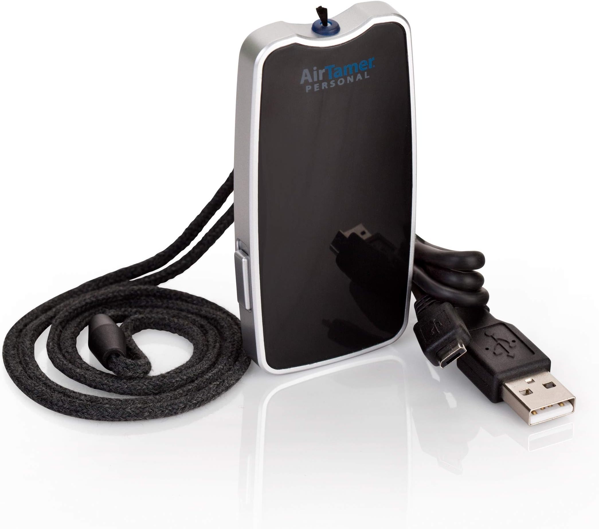 AirTamer A310 Personal Rechargeable and Portable Air Purifier Negative Ion Generator, Purifies Air Eliminating Germs, Dust, Viruses, Bacteria, Allergens, Mold, Odors, and More, Black