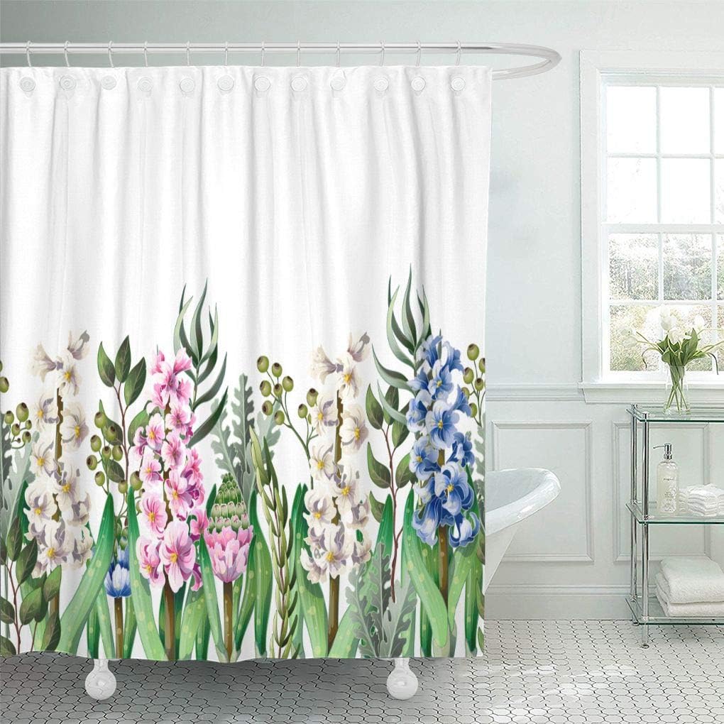 Accrocn Fabric Decorative Shower Curtain Curtains Set with