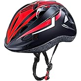 Oeyliz Toddler Helmet Kids 3-5 Bike Helmets Boys Girls Ages 3-8 Years Old Adjustable Multi-Sport Bicycle Skateboarding Cycling Skating Scooter Black Red