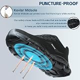 YOBIKEY Steel Toe Cap Safety Trainers Mens Womens Lightweight Non Slip 8UK view 5