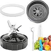 1-Pack 7 Fins Extractor Blade Assembly for Ninja Blender Replacement Parts, 3.94in/10cm Blender Blade Compatible with Ninja B