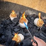 KINSPORY 24 Natural Firelighters 10 Min+ Burn, 1kg Kindling Wood, Wax Fire view 4
