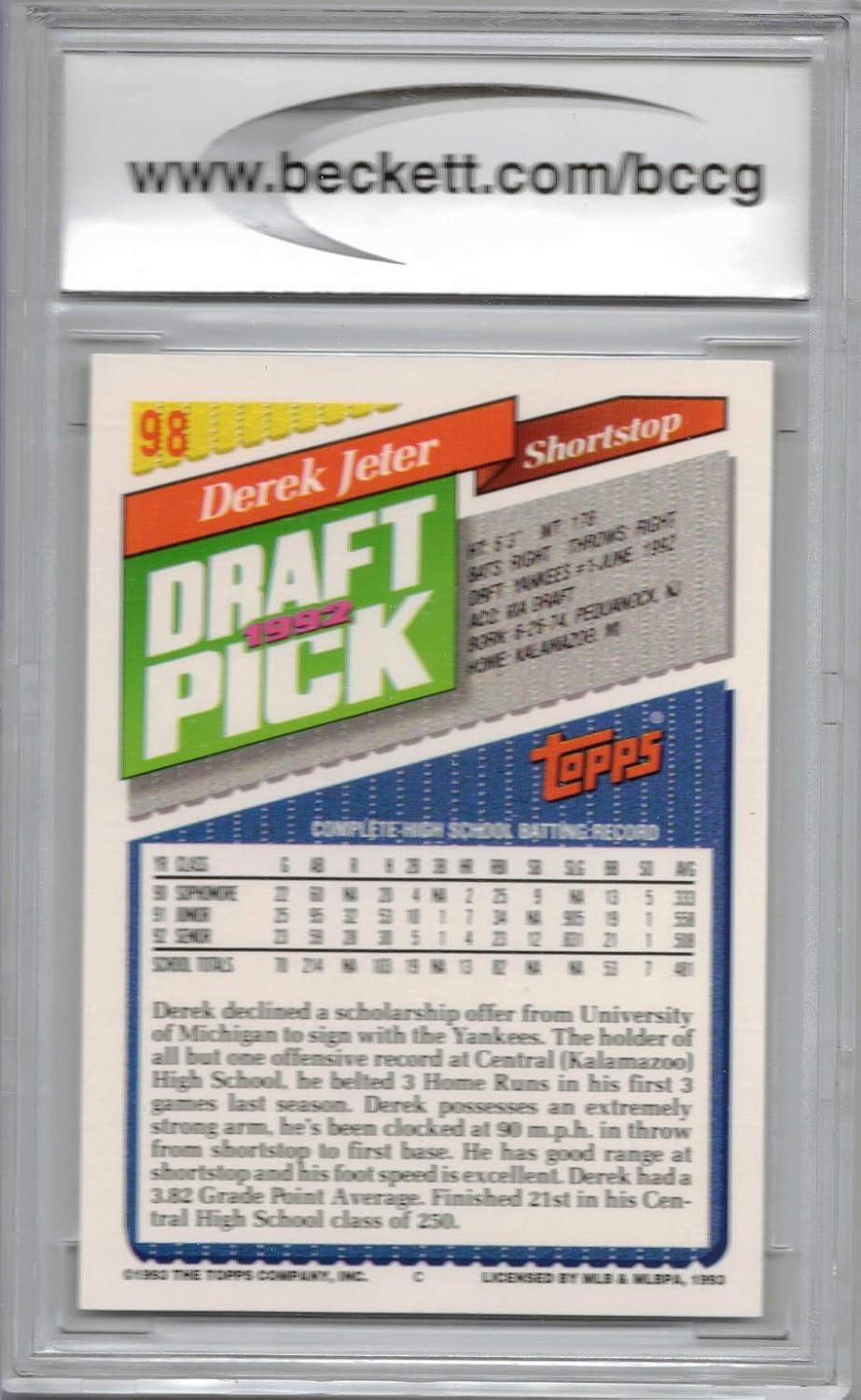 topps 1993 98 derek jeter new york yankees